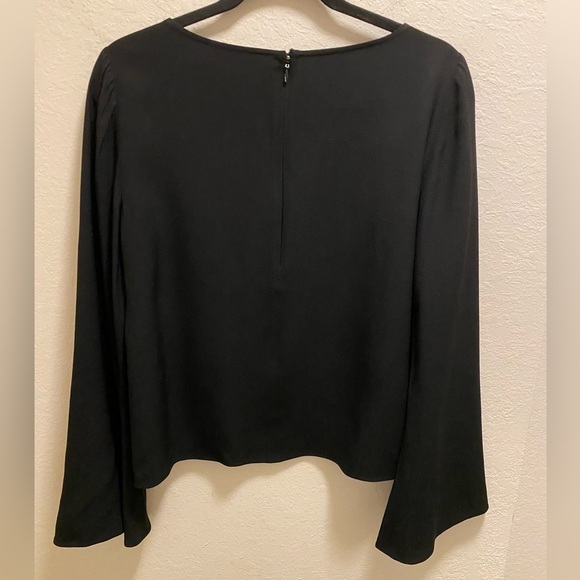 Ramy Brook Black Paloma Bell Sleeve Blouse Size M - Picture 9 of 11